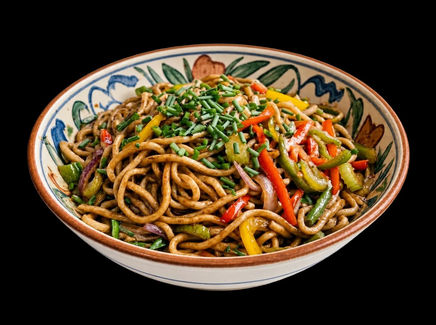 Fresh garden vegetable laghman noodles