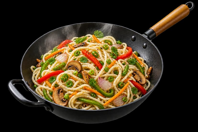 pulled noodle dough strips